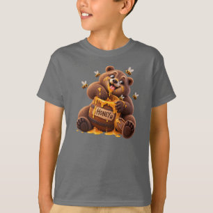 Süßer Bär isst Honig – Lustiger Honigbär T-Shirt