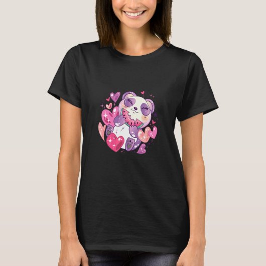 Süßer Bär isst Wassermelone T-Shirt (Vorderseite)