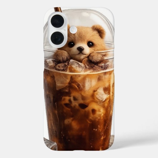 Süßer Bär Kaffee iPhone-Hülle | Ästhetisches Tier  Case-Mate iPhone Hülle (Rückseite)