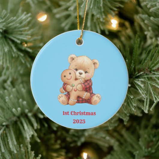 Süßer Bär Keramik Ornament (Baum)