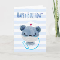 Süßer Bär Krankenpfleger mit Maske Alles Gute zum