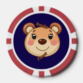 Süßer Bär lächelt Pokerchips (Vorderseite)