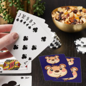 Süßer Bär lächelt Spielkarten (In Situ)