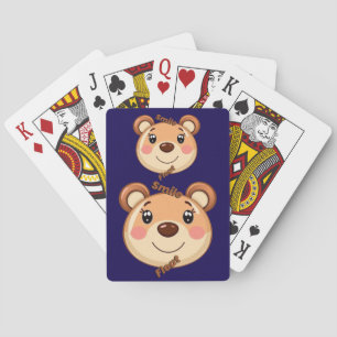 Süßer Bär lächelt Spielkarten