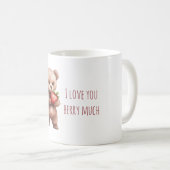 Süßer Bär mit Erdbeere Kaffeetasse (VorderseiteRechts)