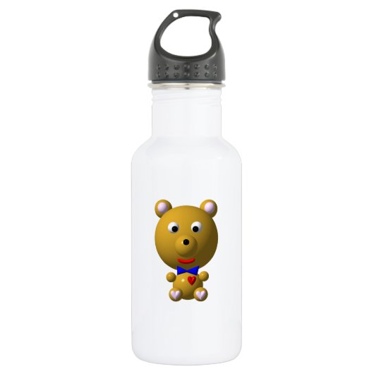Süßer Bär mit Fliege Trinkflasche (Vorderseite)