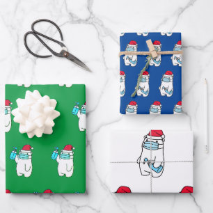 SÜßER BÄR MIT GESCHENKPAPIER FLACHBÖGEN SET
