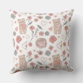 Süßer Bär mit Herz -- Pastell-Kinderzimmer (13) Kissen (Rückseite)