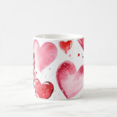 Süßer Bär mit Herzen zum Valentinstag Kaffeetasse (Mittel)