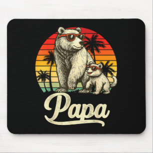 Süßer Bär Papa Witze Meme Tierliebhaber Papa Mousepad