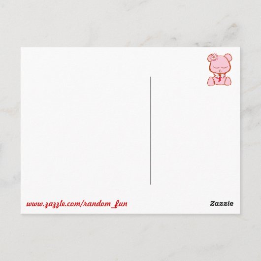 Süßer Bär Postkarte (Rückseite)