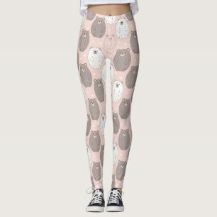 Süßer Bär - Sanfte Pastell-Waldlandschaft (2) Leggings