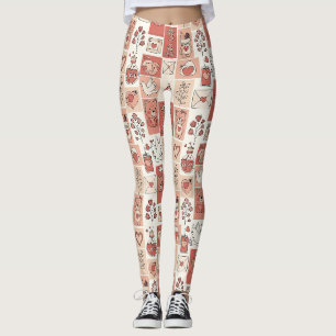 Süßer Bär - Sanfte Pastell-Waldlandschaft (6) Leggings