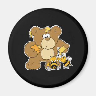 Süßer Bär stiehlt Honig Magnet
