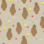 Süßer Bär und Eiscreme-Muster Schürze