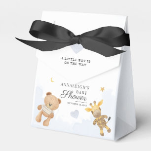 Süßer Bär und Giraffe Aquarell-Baby-Party Geschenkschachtel