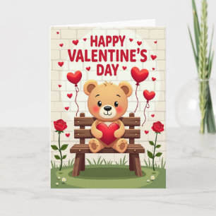 Süßer Bär Valentinstagskarte Karte