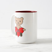 Süßer Bär Zweifarbige Tasse (Vorderseite Links)