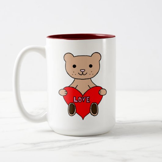 Süßer Bär Zweifarbige Tasse (Links)