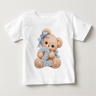Süßer Bär zweiter Geburtstag Nummer 2 Baby T-shirt