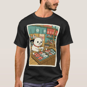 Süßer Bärenfisch-Markt Japanische Ladenszene T-Shirt