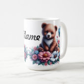 Süßer Bärenjunger Waldtiere Kaffeetasse (VorderseiteRechts)