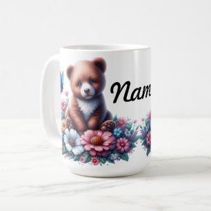 Süßer Bärenjunger Waldtiere Kaffeetasse