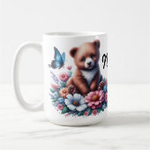 Süßer Bärenjunger Waldtiere Kaffeetasse (Links)