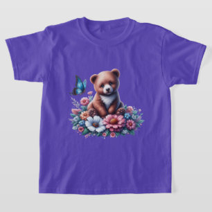 Süßer Bärenjunger Waldtiere T-Shirt