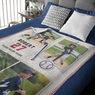 Süßer Baseball-Fan Personalisierte Sportartikel Fleecedecke