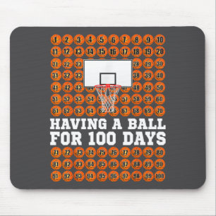 Süßer Basketball 100. Schultag Tage 100 Schule Mousepad
