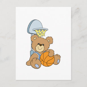 Süßer Basketballbär Postkarte