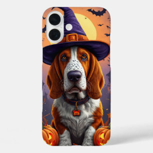 Süßer Basset Hound Halloween Hund iPhone 16 Plus Hülle
