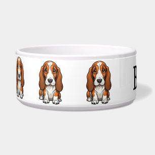 Süßer Basset Hound Personalisieren Napf
