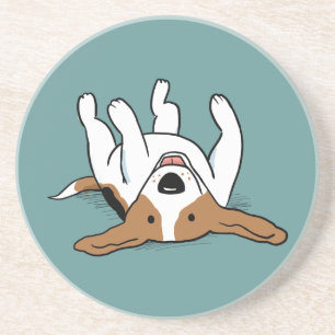 Süßer Beagle-Cartoon-Hund Sandstein Untersetzer