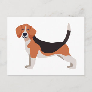 Süßer Beagle-Cartoon-Welpe Hallo, ich vermisse dic Postkarte