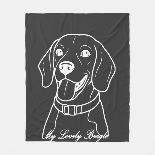 Süßer Beagle Fleecedecke (Vorderseite)