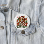 Süßer Beagle Frohe Weihnachten Button (Beispiel)