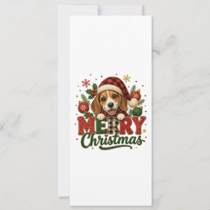 Süßer Beagle Frohe Weihnachten Einladung