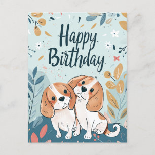 Süßer Beagle Geburtstag Postkarte