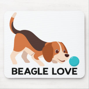 Süßer Beagle-Geschenk Lustiger Cartoon-Welpe Hunde Mousepad