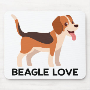 Süßer Beagle-Geschenk Lustiger Cartoon-Welpe Hunde Mousepad