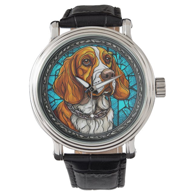 Süßer Beagle-Hund Armbanduhr (Vorderseite)