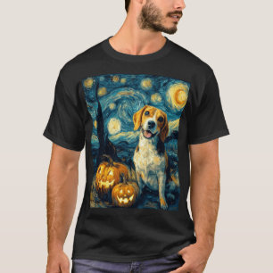 Süßer Beagle Hund Halloween Jack O Lantern Kürbis  T-Shirt