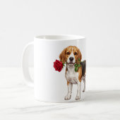 Süßer Beagle-Hund Kaffeetasse (Vorderseite Links)
