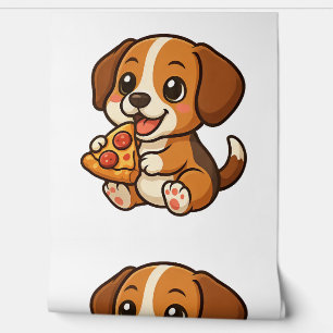 Süßer Beagle-Hund Pizza Pizza Liebhaber Cartoon Tapete