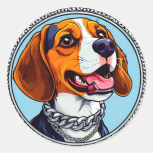 Süßer Beagle-Hund Runder Aufkleber