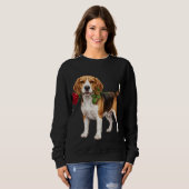 ‏Süßer Beagle-Hund Sweatshirt (Vorne ganz)