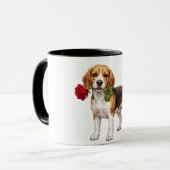 ‏Süßer Beagle-Hund Tasse (Vorderseite Links)