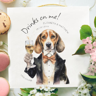 Süßer Beagle Kellner Aquarell individuell anpassba Serviette